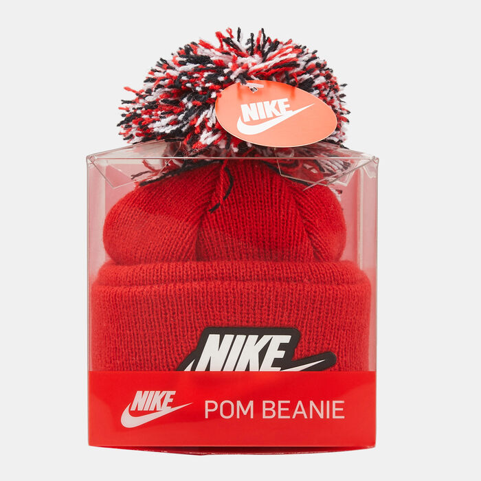 Nike Kids' Pom Beanie Red Nike Kids' Pom Beanie Red image number 3