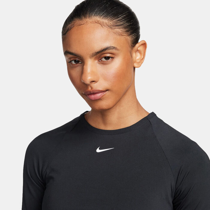 Nike Women's Pro Dri-FIT Crop Top Black Nike Women's Pro Dri-FIT Crop Top Black image number 3