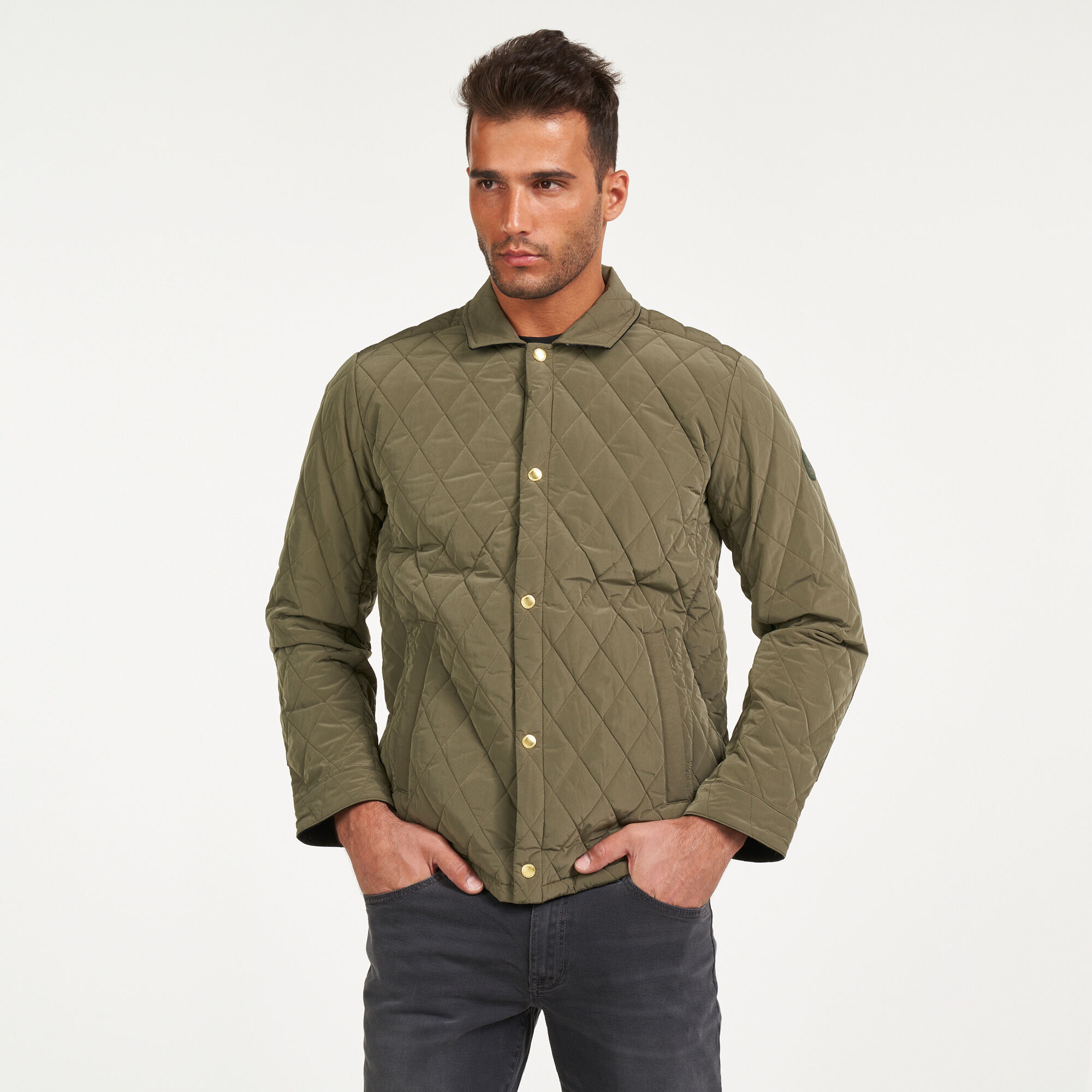 Buy Timberland Men s Mount Crawford Quilted Overshirt Jacket Green