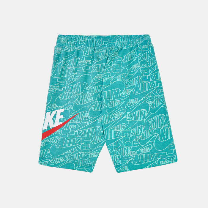 Nike Kids' Sportswear Read Allover Print Shorts Green image number 1