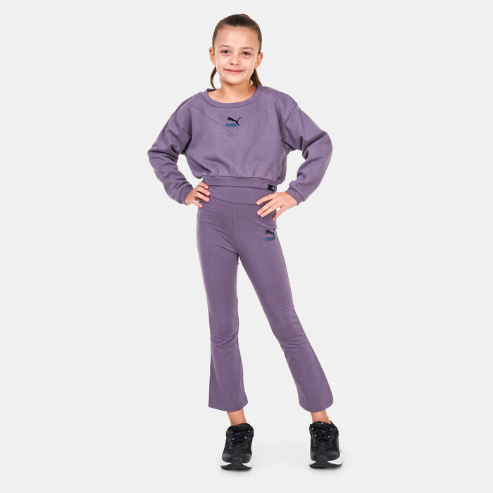 PUMA Kids' Classics Flared Leggings Purple PUMA Kids' Classics Flared Leggings Purple image number 2