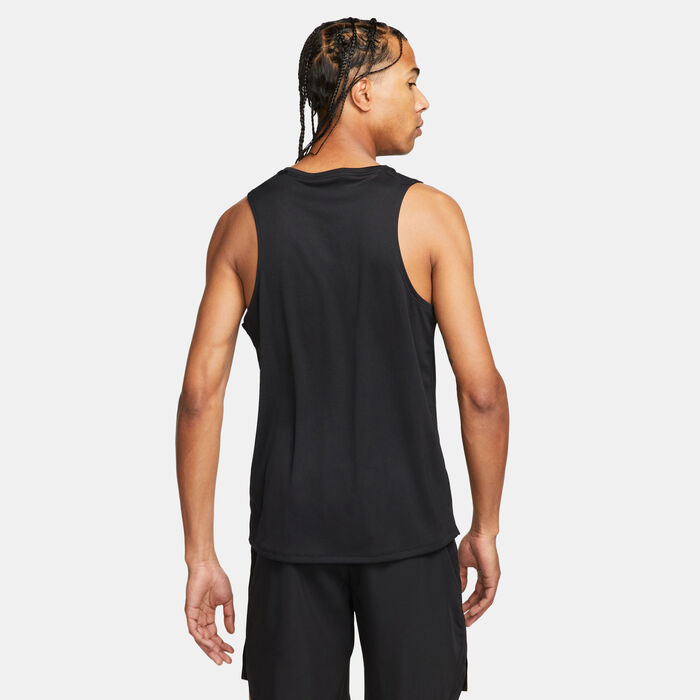 Nike Men's Miler Dri-FIT Running Tank Top Black Nike Men's Miler Dri-FIT Running Tank Top Black image number 1