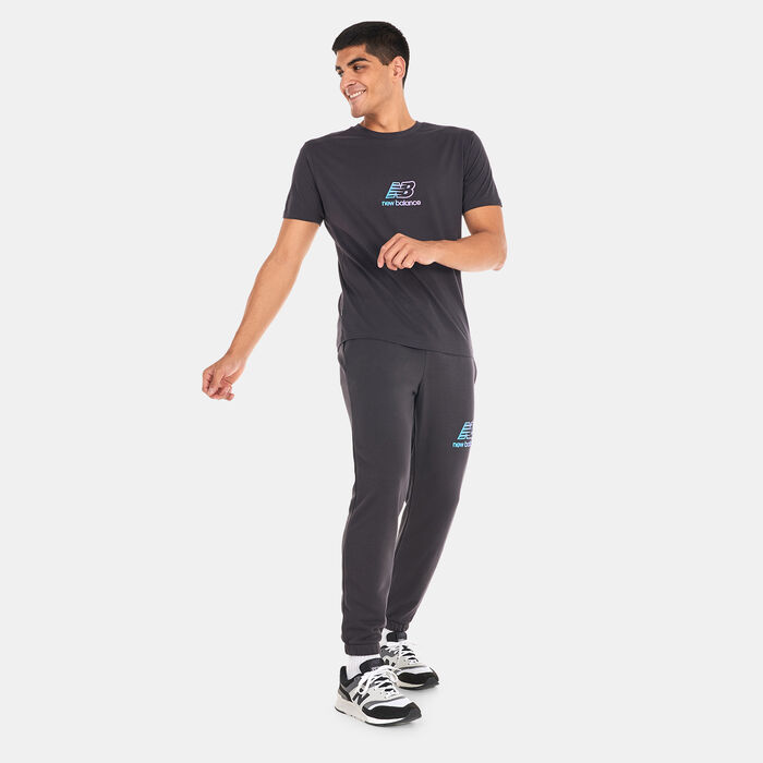 New Balance Men's NB Essentials Puff Print T-Shirt Grey image number 2