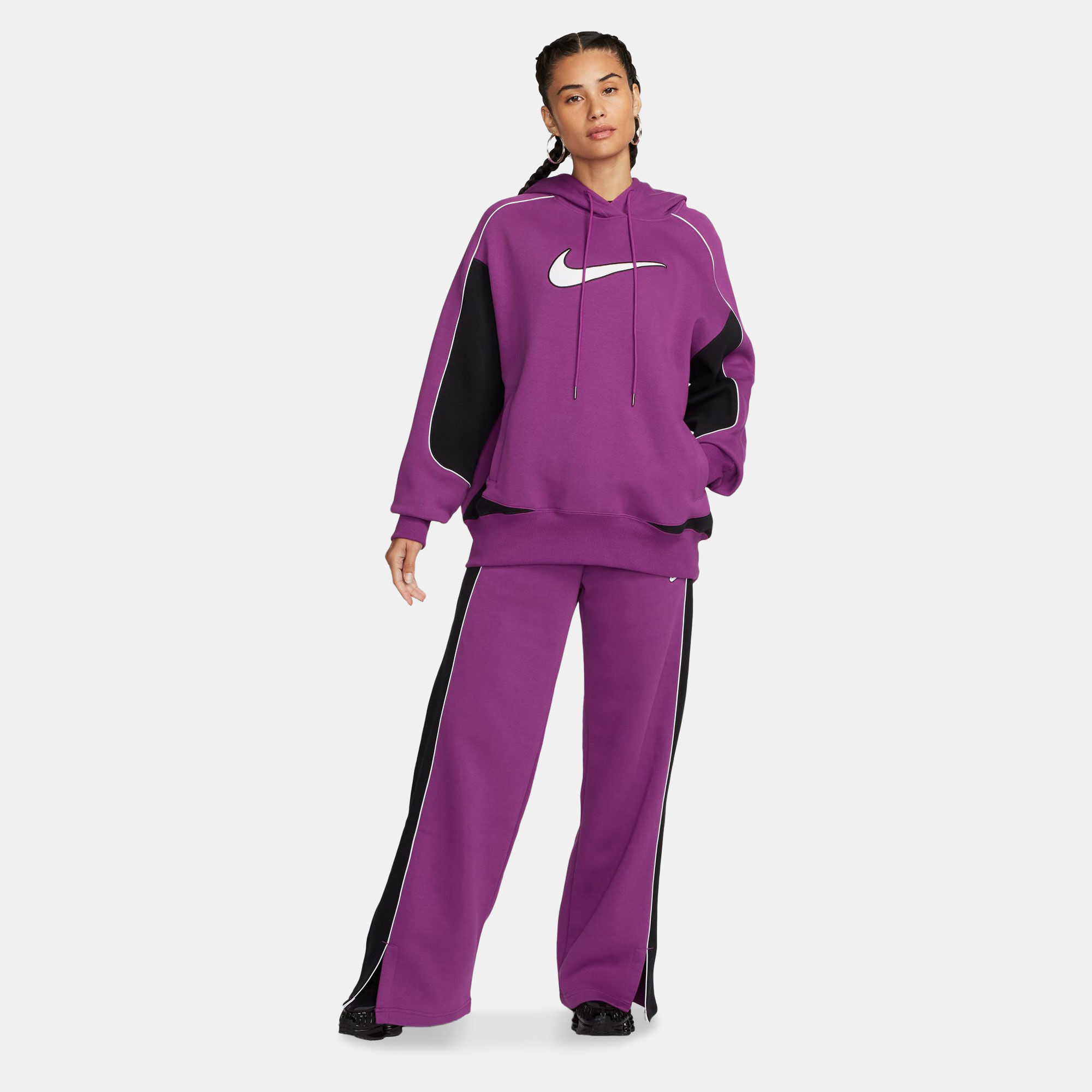 Purple nike tracksuit womens shop