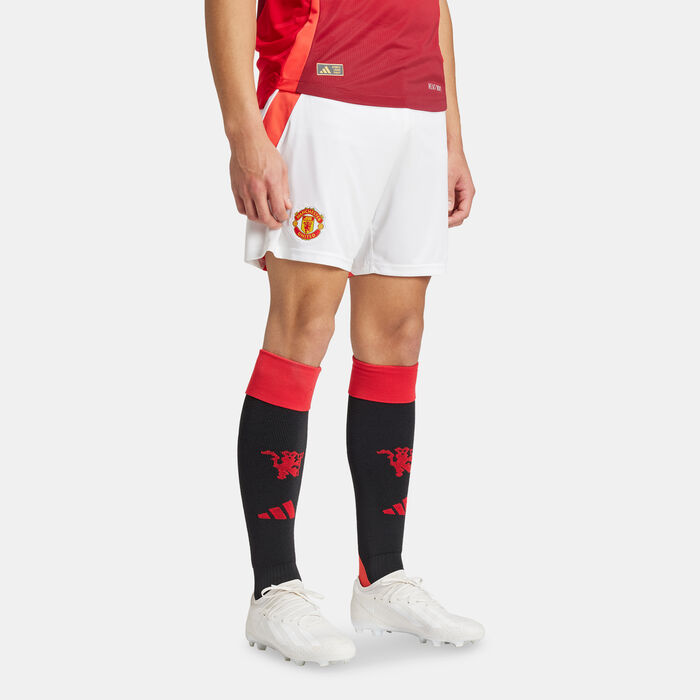 adidas Men's Manchester United 24/25 Home Replica Football Shorts White adidas Men's Manchester United 24/25 Home Replica Football Shorts White image number 0
