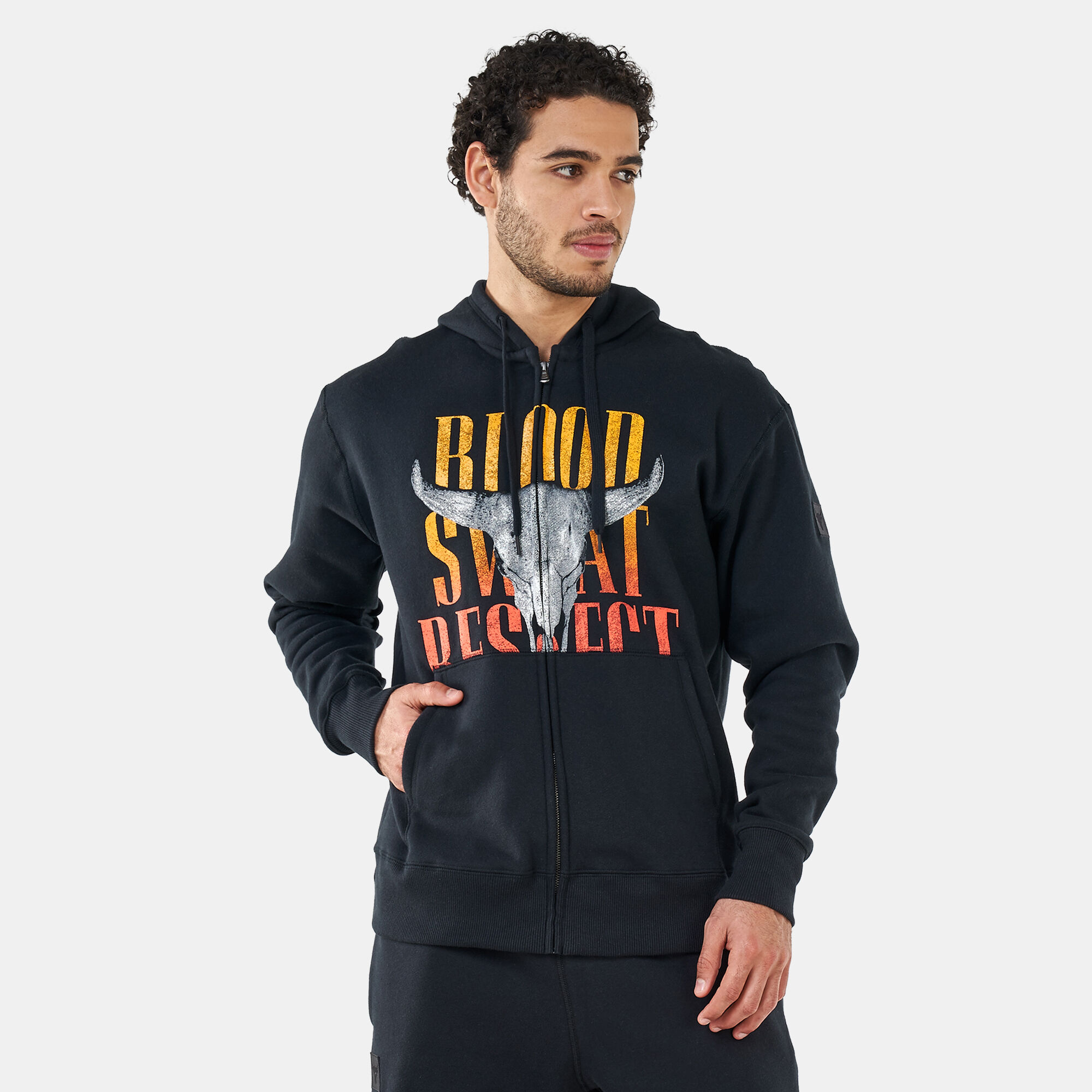 Men s Project Rock Originators Full Zip Hoodie Black Under Armour in KSA SSS