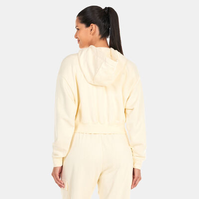 Nike Women's Cropped Graphic Hoodie Ivory