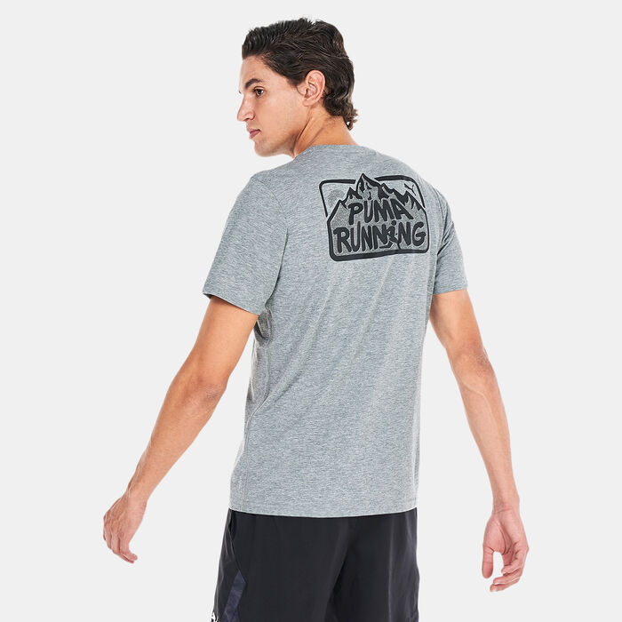 PUMA Men's Run Graphic T-Shirt Grey PUMA Men's Run Graphic T-Shirt Grey image number 1