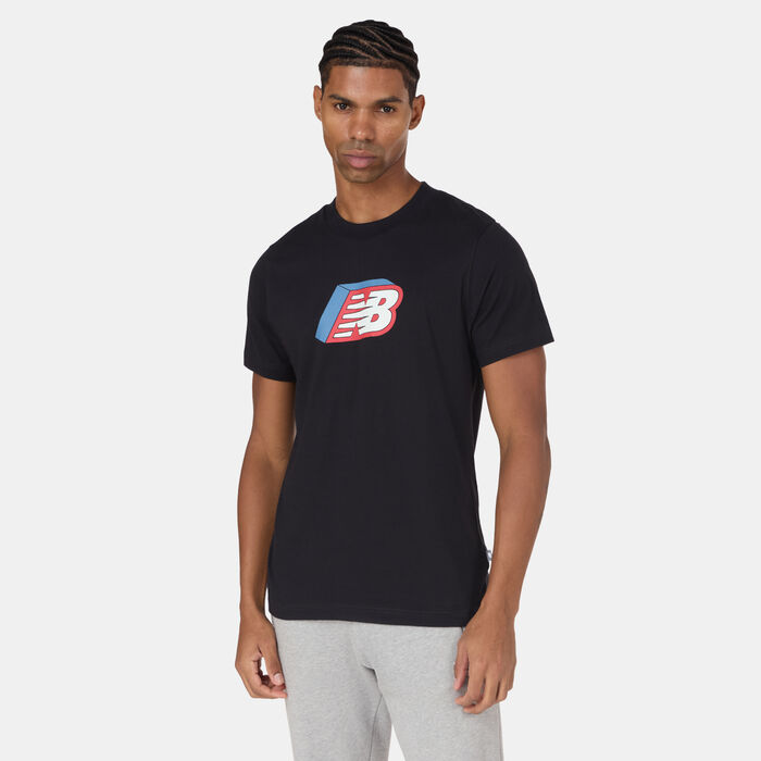 New Balance Men's Cubed Logo Graphic T-Shirt Black image number 0