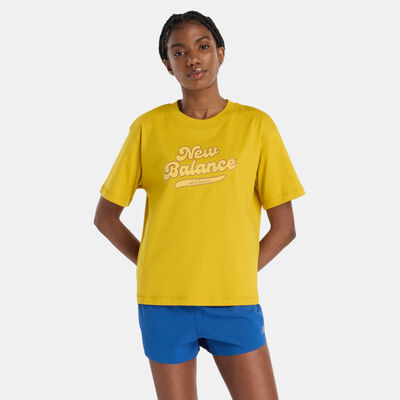 New Balance Women's Athletics Legacy Graphic T-Shirt Orange