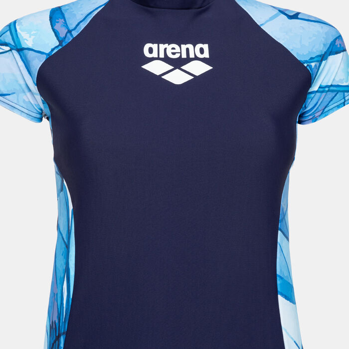 Arena Women's Modesty Swimming Rashguard Blue image number 2