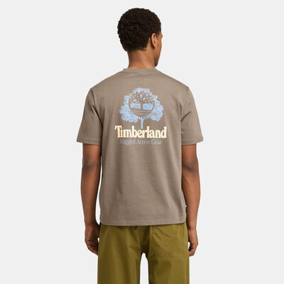 Timberland Men's Rugged Active Gear Graphic T-Shirt Brown