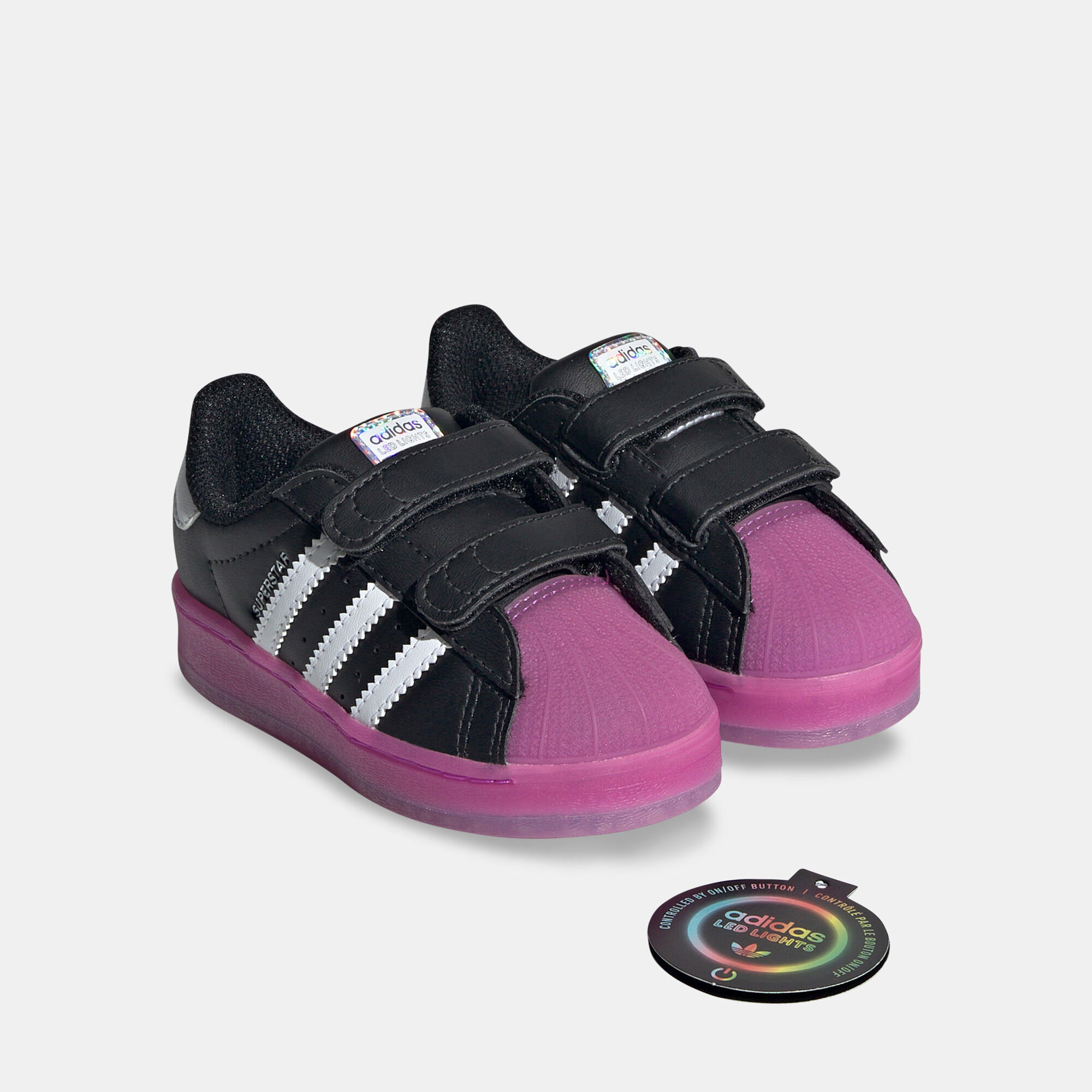 Kids Superstar LED Lights Shoes Black adidas Originals in KSA SSS