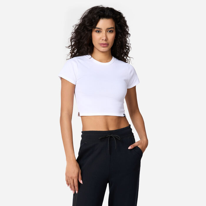 Under Armour Women's Rival Rib Baby T-Shirt White Under Armour Women's Rival Rib Baby T-Shirt White image number 0