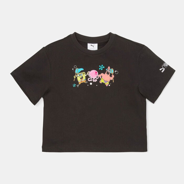 PUMA Kids' X SpongeBob T-Shirt Black PUMA Kids' X SpongeBob T-Shirt Black image number 0