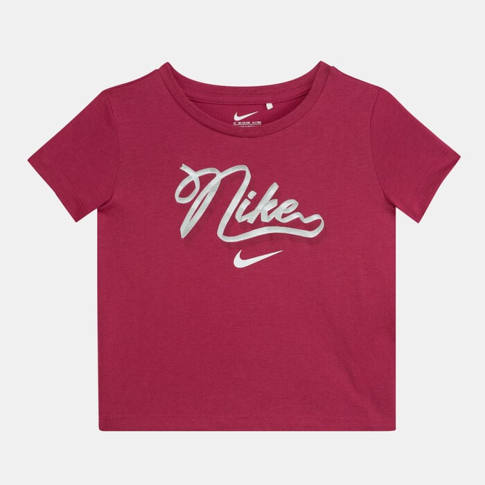 Nike Kids' Essentials Allover Print Tempo T-Shirt and Shorts Set Red Nike Kids' Essentials Allover Print Tempo T-Shirt and Shorts Set Red image number 1