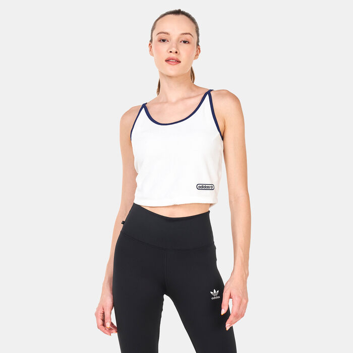adidas Originals Women's Short Towel Terry Tank Top Multi-Color adidas Originals Women's Short Towel Terry Tank Top Multi-Color image number 0