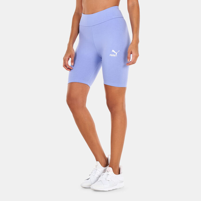 PUMA Women's Classics Bike Shorts Purple PUMA Women's Classics Bike Shorts Purple image number 0