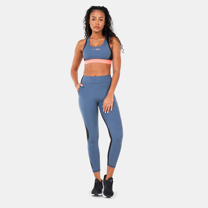 PUMA Women's Maggie Stephenson Low Impact Sports Bra Grey PUMA Women's Maggie Stephenson Low Impact Sports Bra Grey image number 2