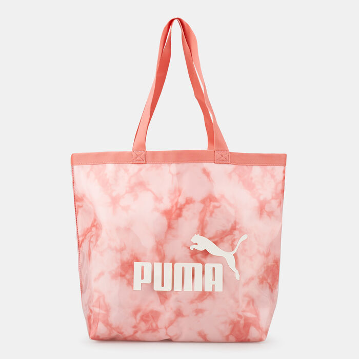 PUMA Women's Core Transparent Tote Bag Orange image number 0