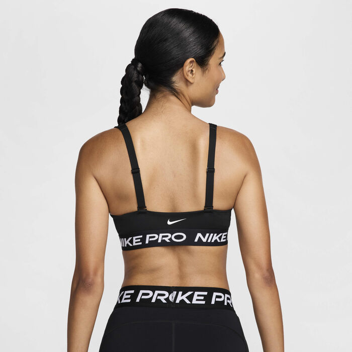 Nike Women's Pro Indy Plunge Medium-Support Padded Sports Bra Black Nike Women's Pro Indy Plunge Medium-Support Padded Sports Bra Black image number 1