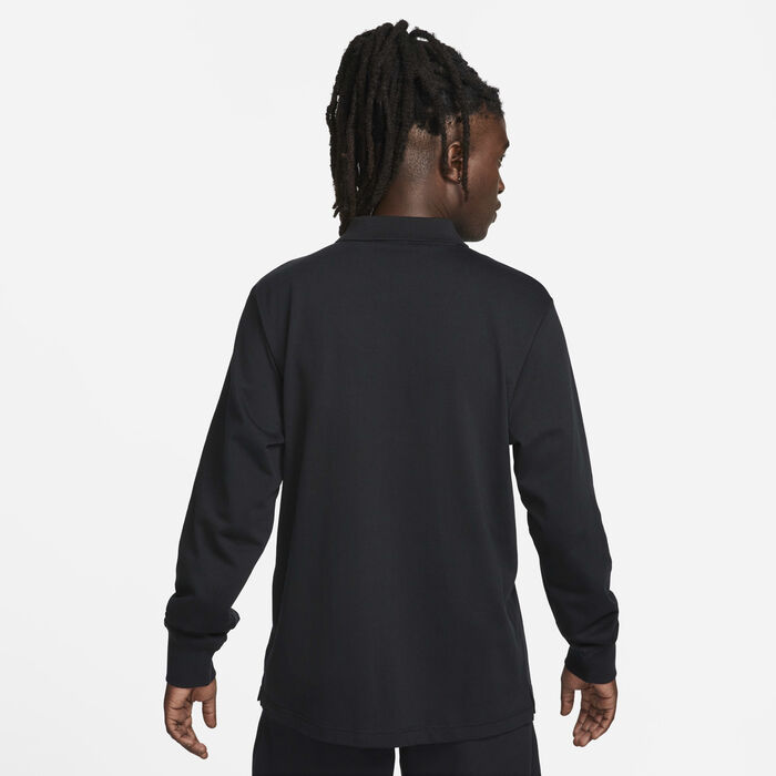 Nike Men's Club Long-Sleeve Polo Shirt Black Nike Men's Club Long-Sleeve Polo Shirt Black image number 1