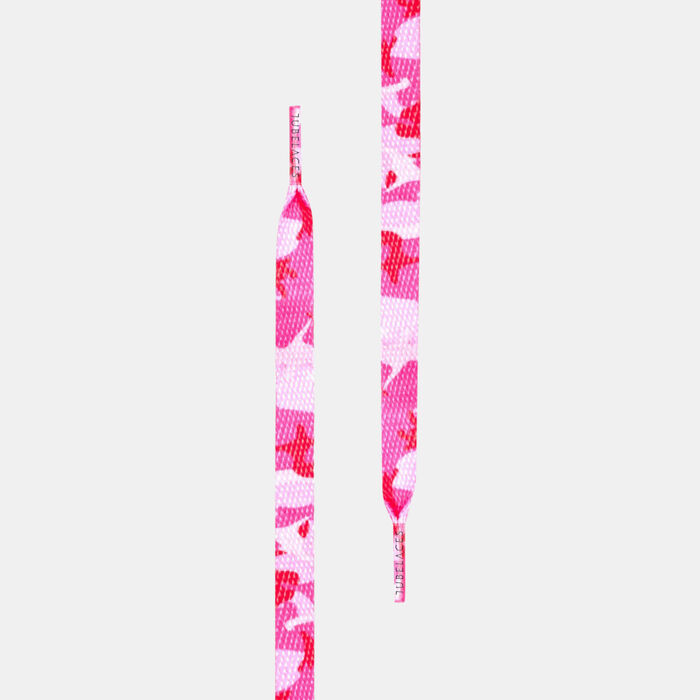 TUBELACES Flat Shoelaces (5 Pieces) Pink image number 1