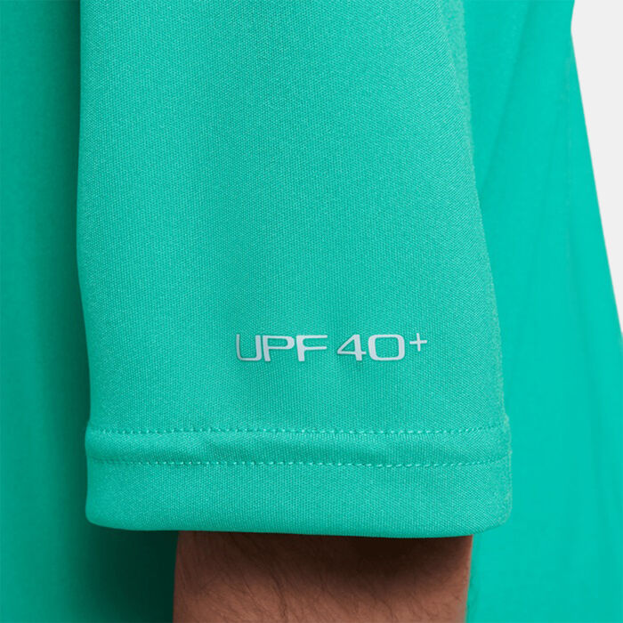 Nike Swim Kids' Logo Hydroguard Swimming T-Shirt Green Nike Swim Kids' Logo Hydroguard Swimming T-Shirt Green image number 4