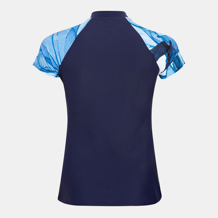 Arena Women's Modesty Swimming Rashguard Blue image number 1