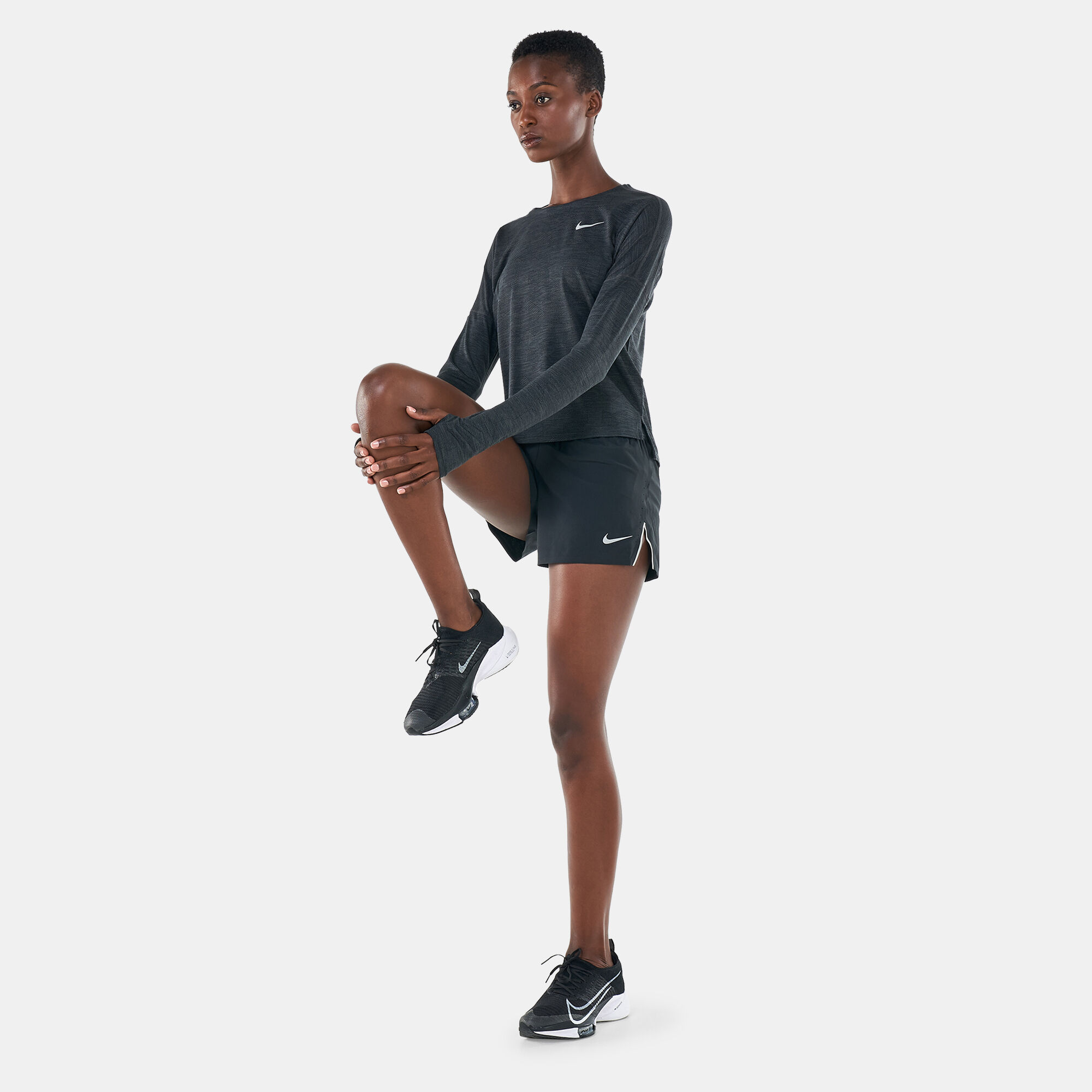 Nike women's medalist long sleeve running shirt clearance