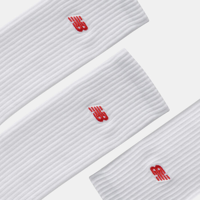 New Balance Patch Logo Crew Socks (3 Pairs) White image number 1