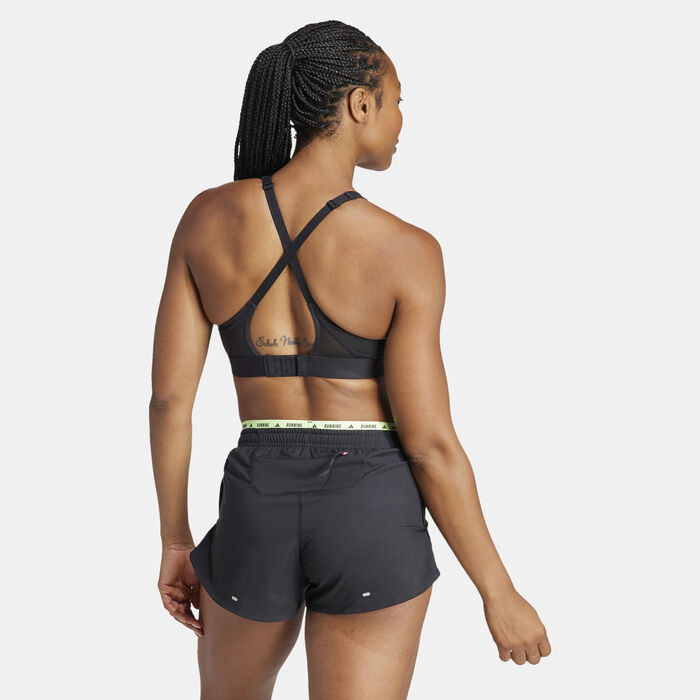 adidas Women's Ultimate Run Medium-Support Sports Bra Black adidas Women's Ultimate Run Medium-Support Sports Bra Black image number 1