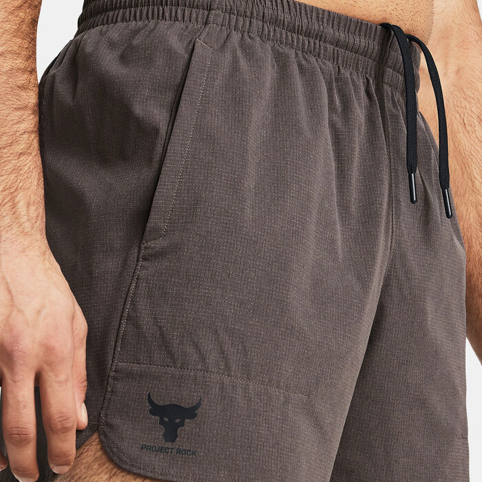 Under Armour Men's Project Rock Camp Shorts Grey image number 3