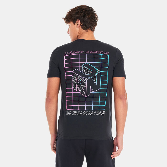 Under Armour Men's UA Run Gradient Grid T-Shirt Black image number 1