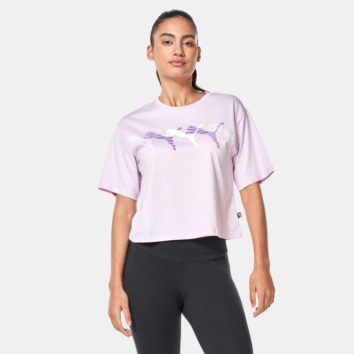 PUMA Women's Essential+ Logo Lab T-Shirt Pink PUMA Women's Essential+ Logo Lab T-Shirt Pink image number 0