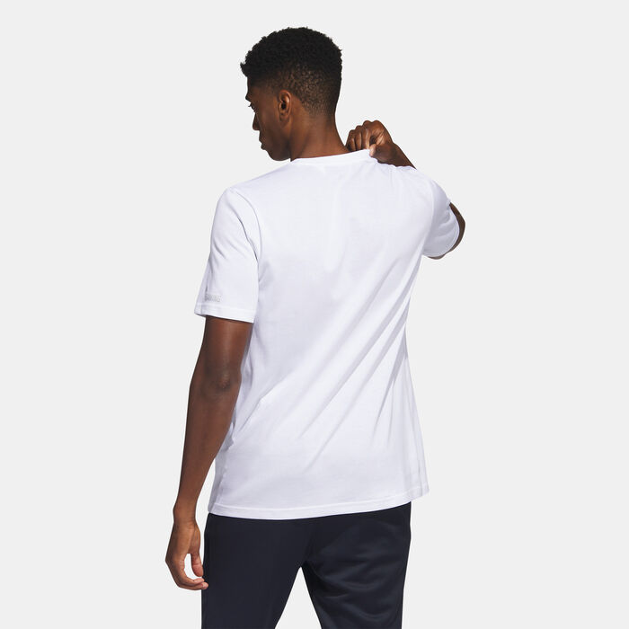 adidas Men's AEROREADY Training Logo Graphic T-Shirt White adidas Men's AEROREADY Training Logo Graphic T-Shirt White image number 1