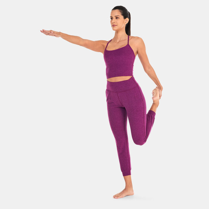 BEYOND YOGA Women's Spacedye Slim Racerback Cropped Tank Top Purple BEYOND YOGA Women's Spacedye Slim Racerback Cropped Tank Top Purple image number 2