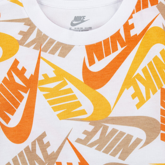 Nike Kids' Sportswear Toss T-Shirt and Shorts Set Beige image number 2