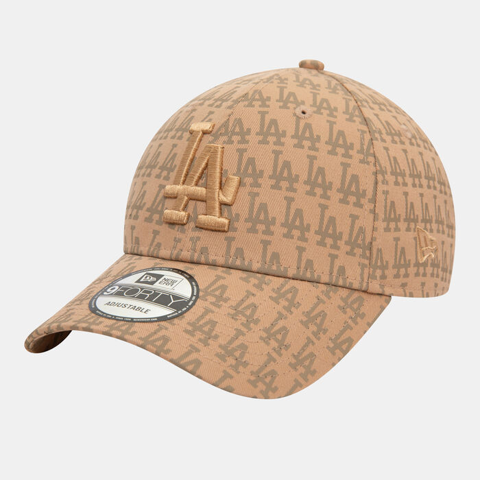 New Era Men's MLB Los Angeles Dodgers Monogram 9FORTY Cap Beige image number 3