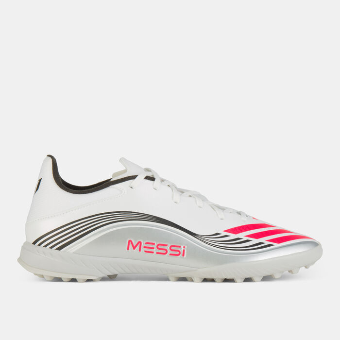 adidas Men's F50 Messi League Turf Ground Football Shoes White image number 0
