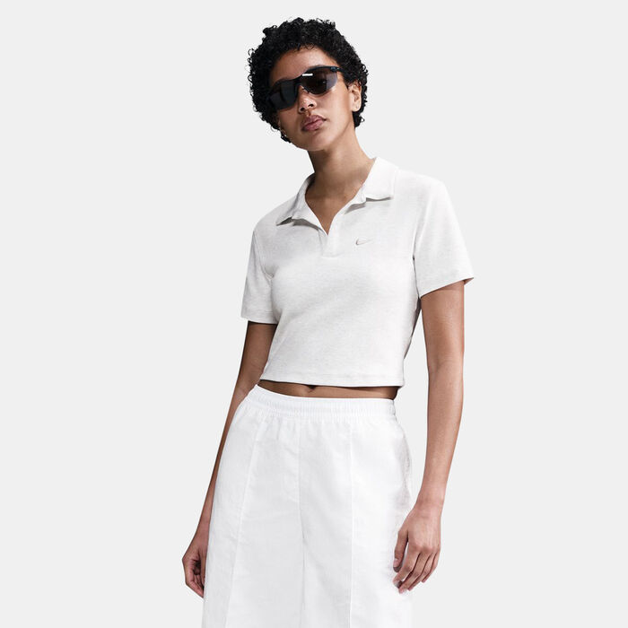 Nike Women's Sportswear Essential Polo Shirt White Nike Women's Sportswear Essential Polo Shirt White image number 0