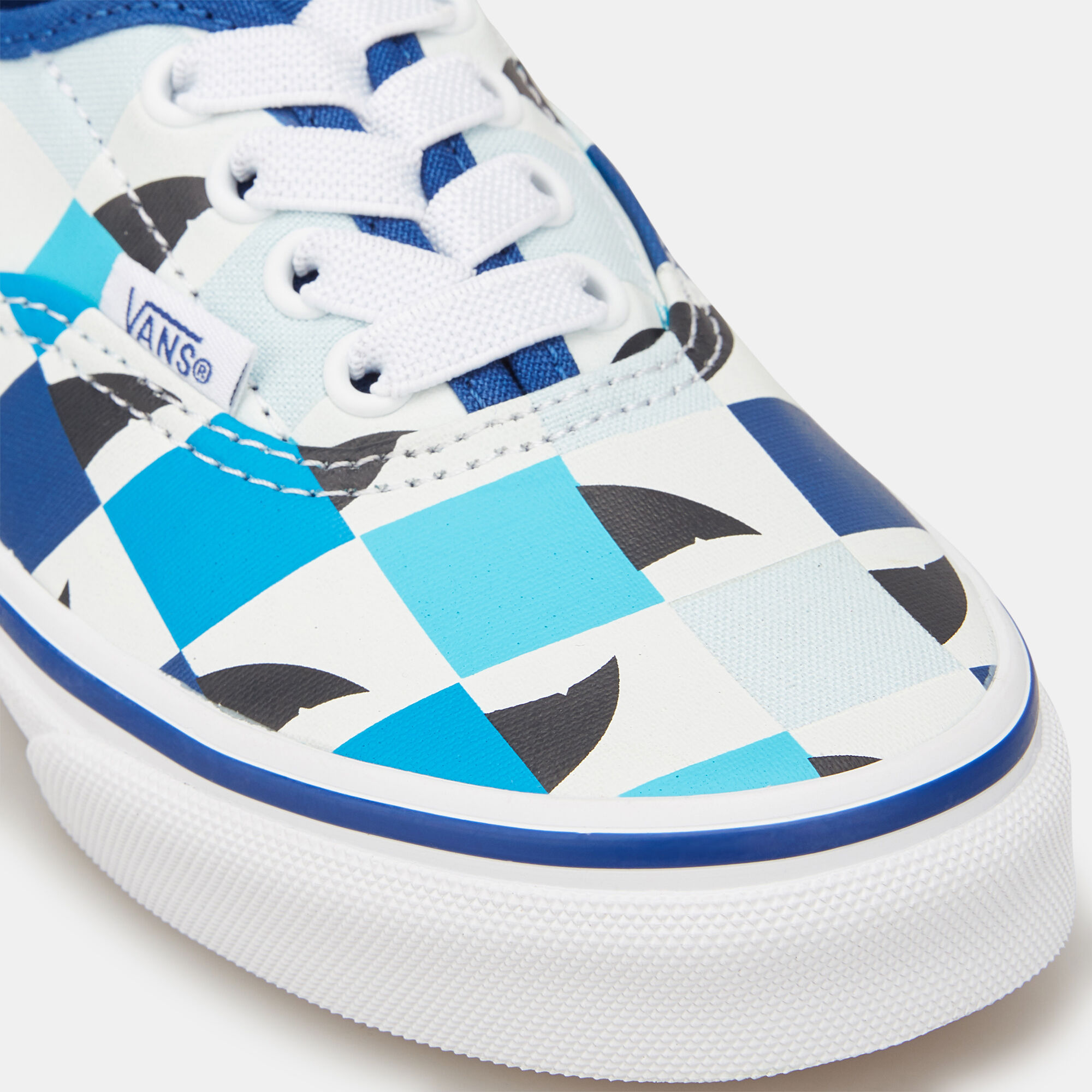 Kids Glow Checkerboard Sharks Authentic Elastic Lace Unisex Shoe
