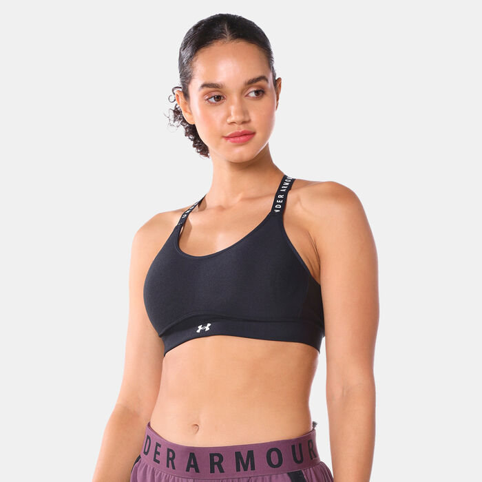 Under Armour Women's Infinity Mid Covered Medium-Support Training Sports Bra Black image number 0