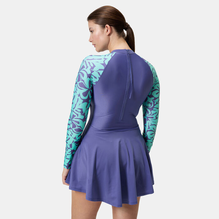 Speedo Women's Long Sleeve Swimming Dress Purple Speedo Women's Long Sleeve Swimming Dress Purple image number 1