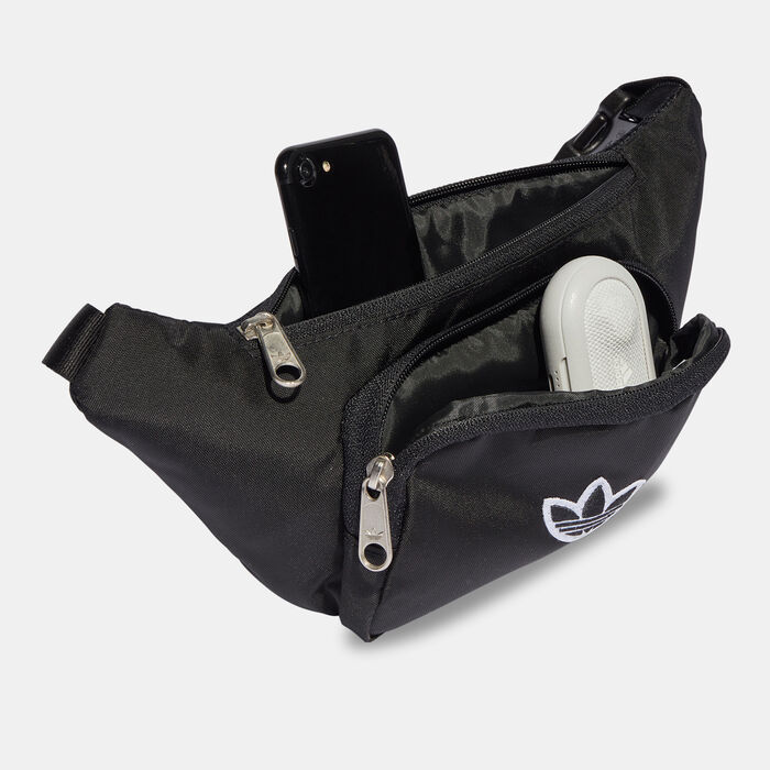 adidas Originals Premium Essentials Waist Bag Black adidas Originals Premium Essentials Waist Bag Black image number 3