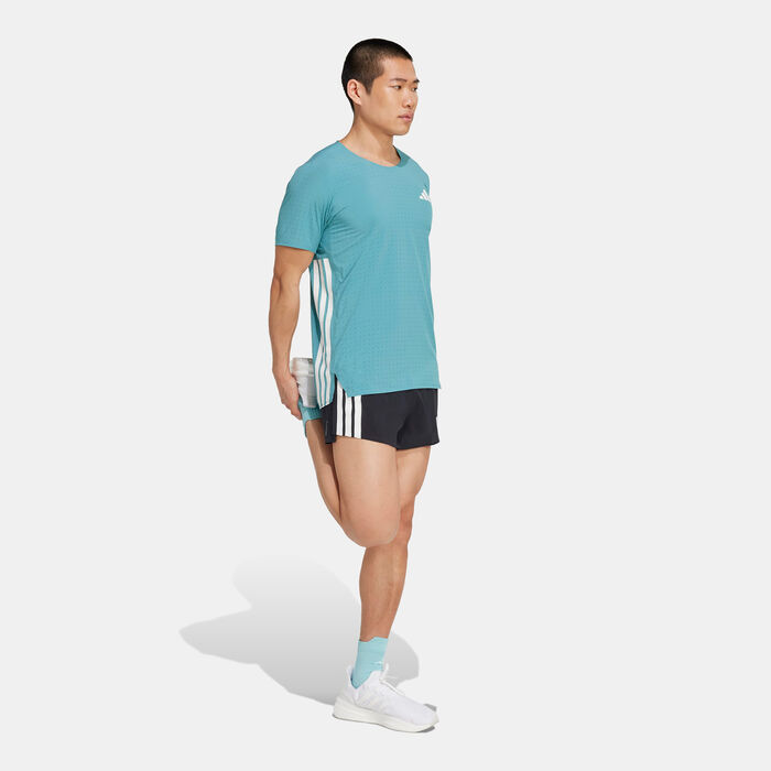 adidas Men's Adizero Running T-Shirt Blue adidas Men's Adizero Running T-Shirt Blue image number 2
