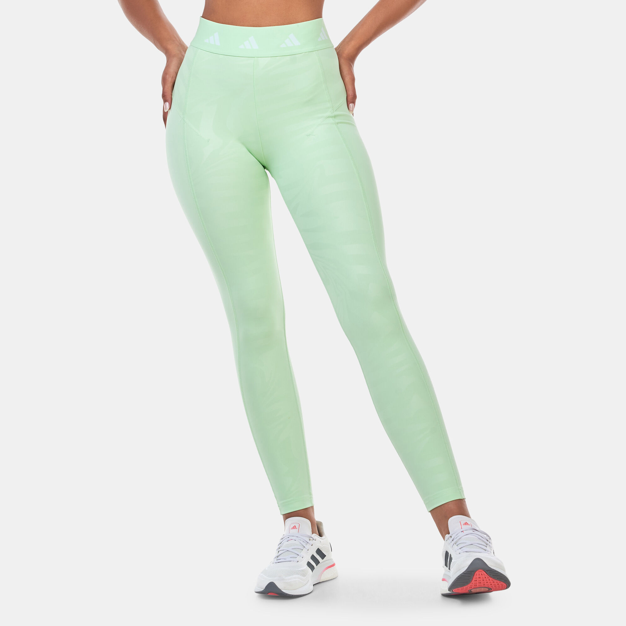 adidas Womens Tech Fit 7/8 Leggings - Green
