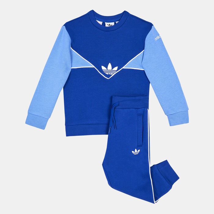 adidas Originals Kids' Adicolor Crew Set Blue adidas Originals Kids' Adicolor Crew Set Blue image number 0