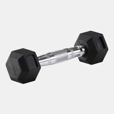 Body Sculpture Hex Rubber Dumbbell - 2kg Multi-Color Body Sculpture Hex Rubber Dumbbell - 2kg Multi-Color