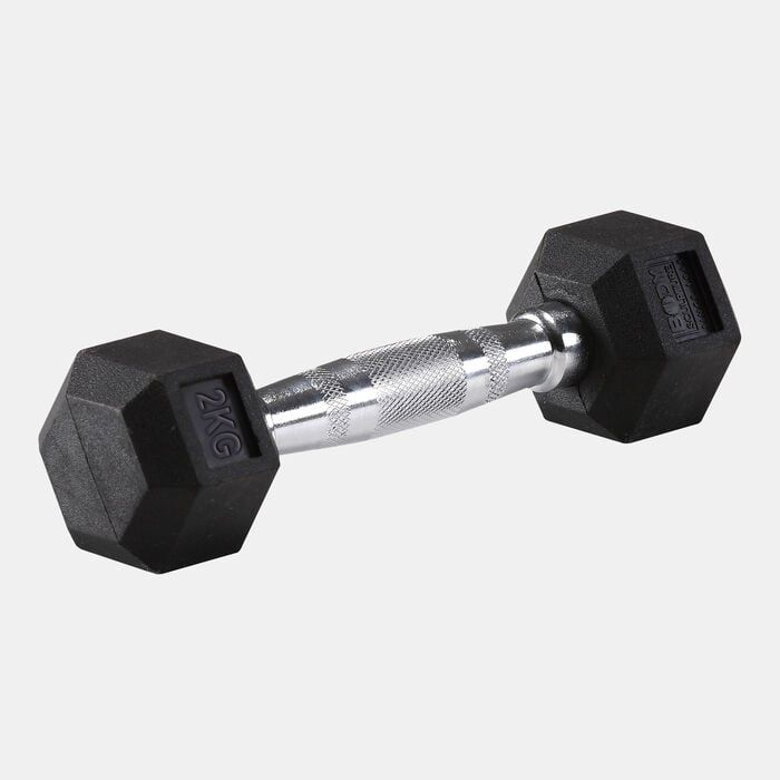 Body Sculpture Hex Rubber Dumbbell - 2kg Multi-Color Body Sculpture Hex Rubber Dumbbell - 2kg Multi-Color image number 0
